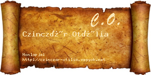 Czinczár Otília névjegykártya